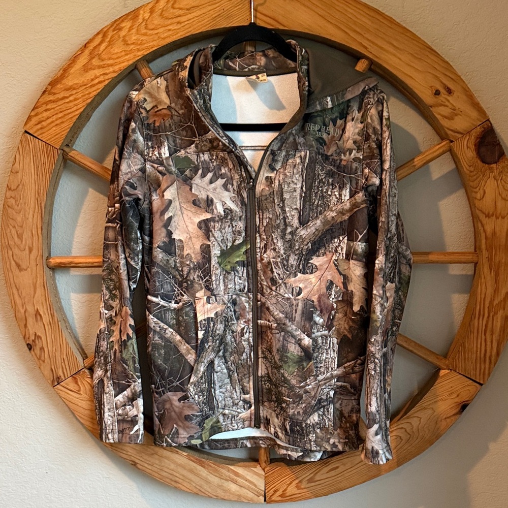 RedHead Fleece-Lined Jacket in White with Black Trim